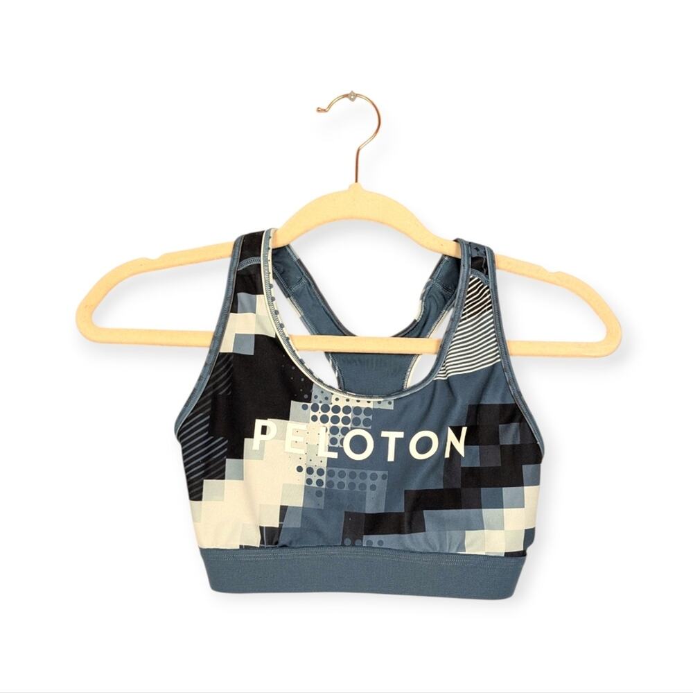 Adidas x Peloton Blue Medium Support Racerback Sports Bra Size S